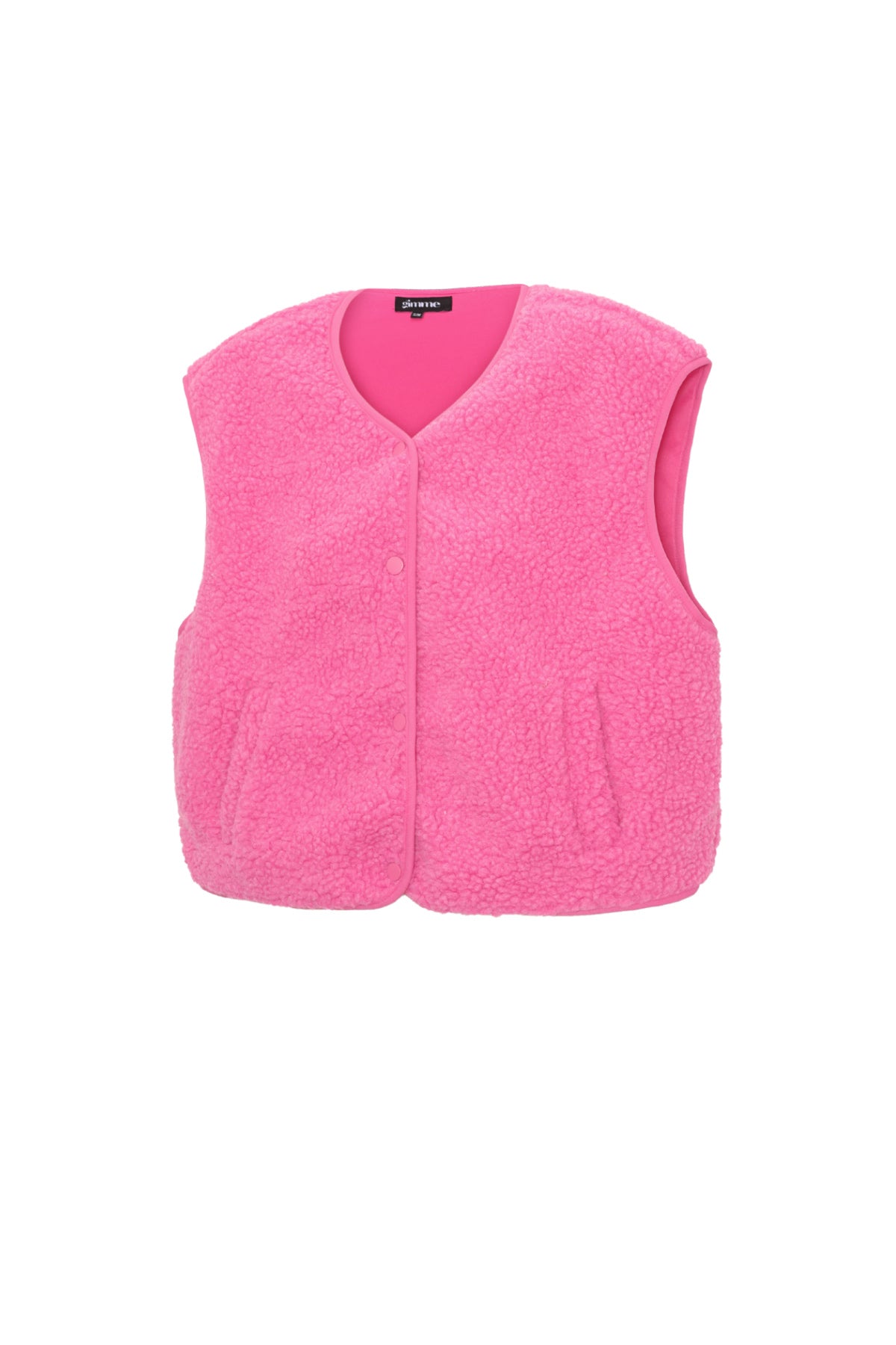 Fluffy teddy gilet roze pre order week 44
