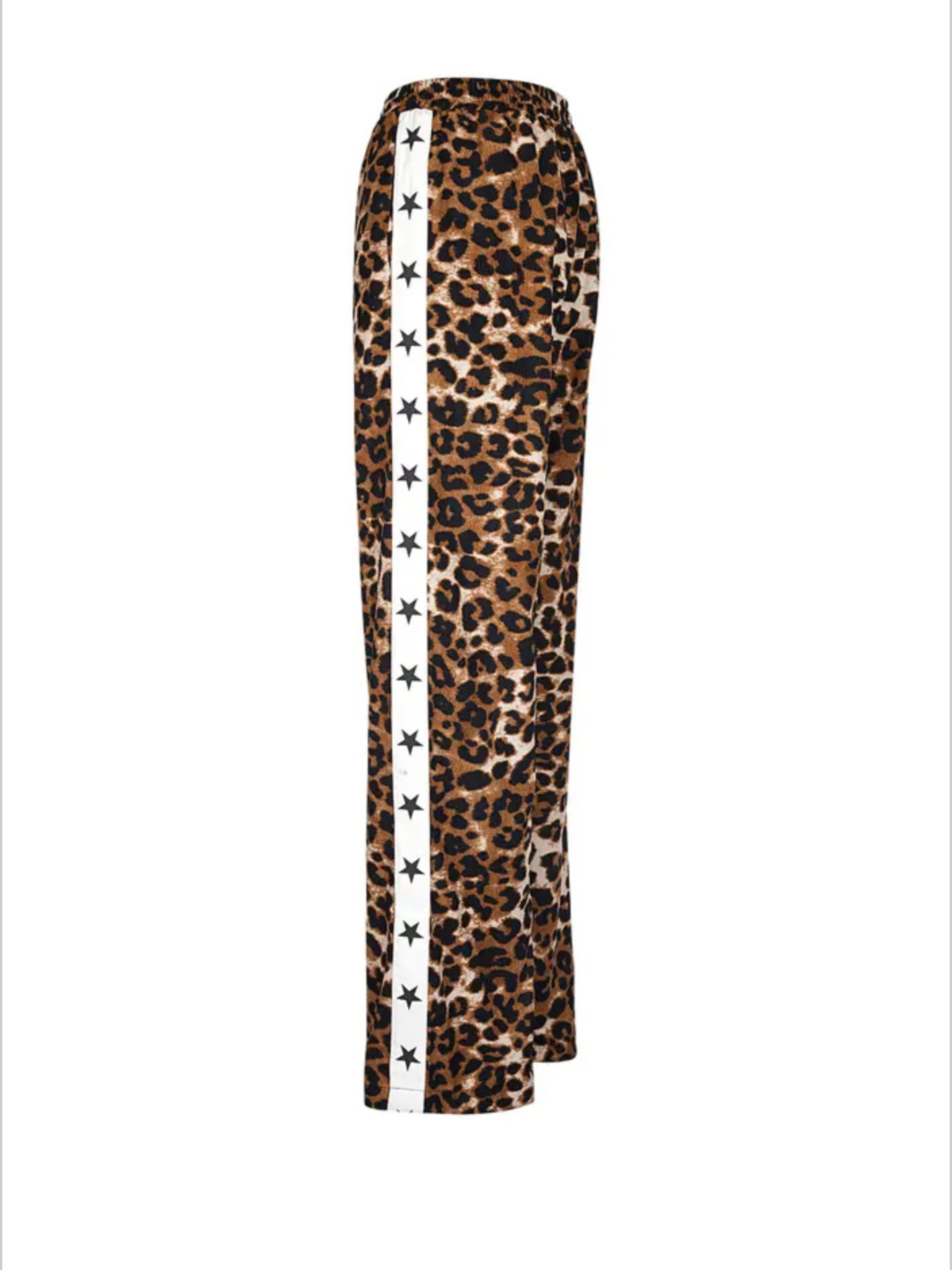Wild Leopard broek met witte streep met sterren