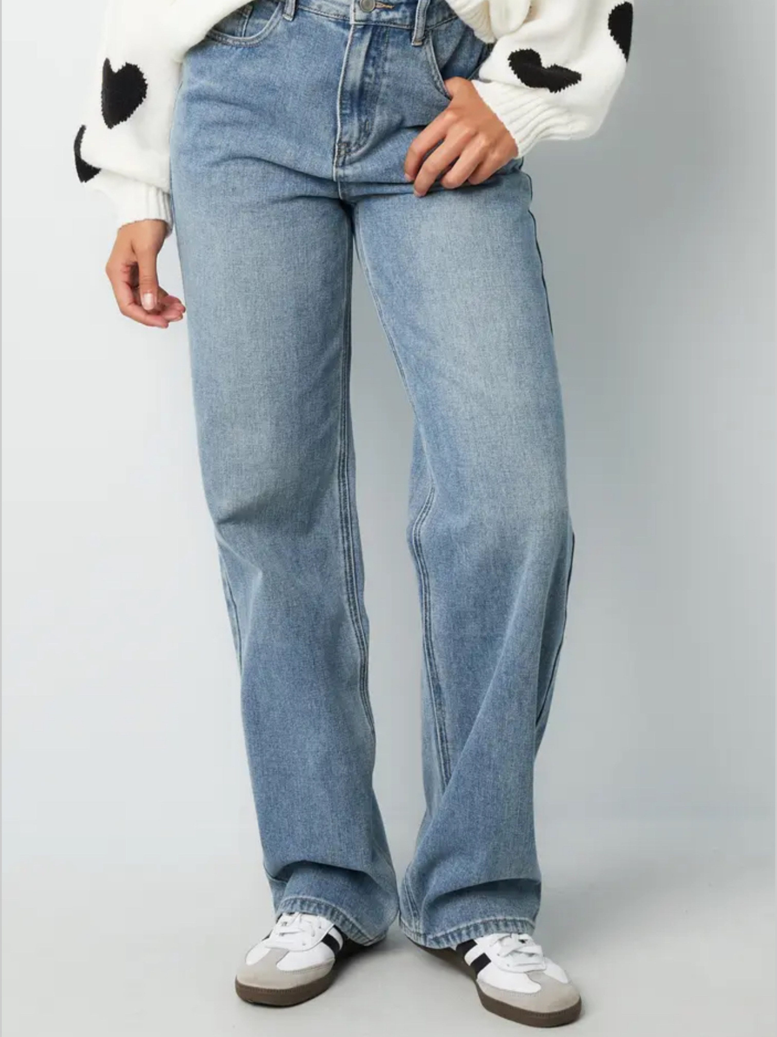 Denim jeans wild heart- blauw