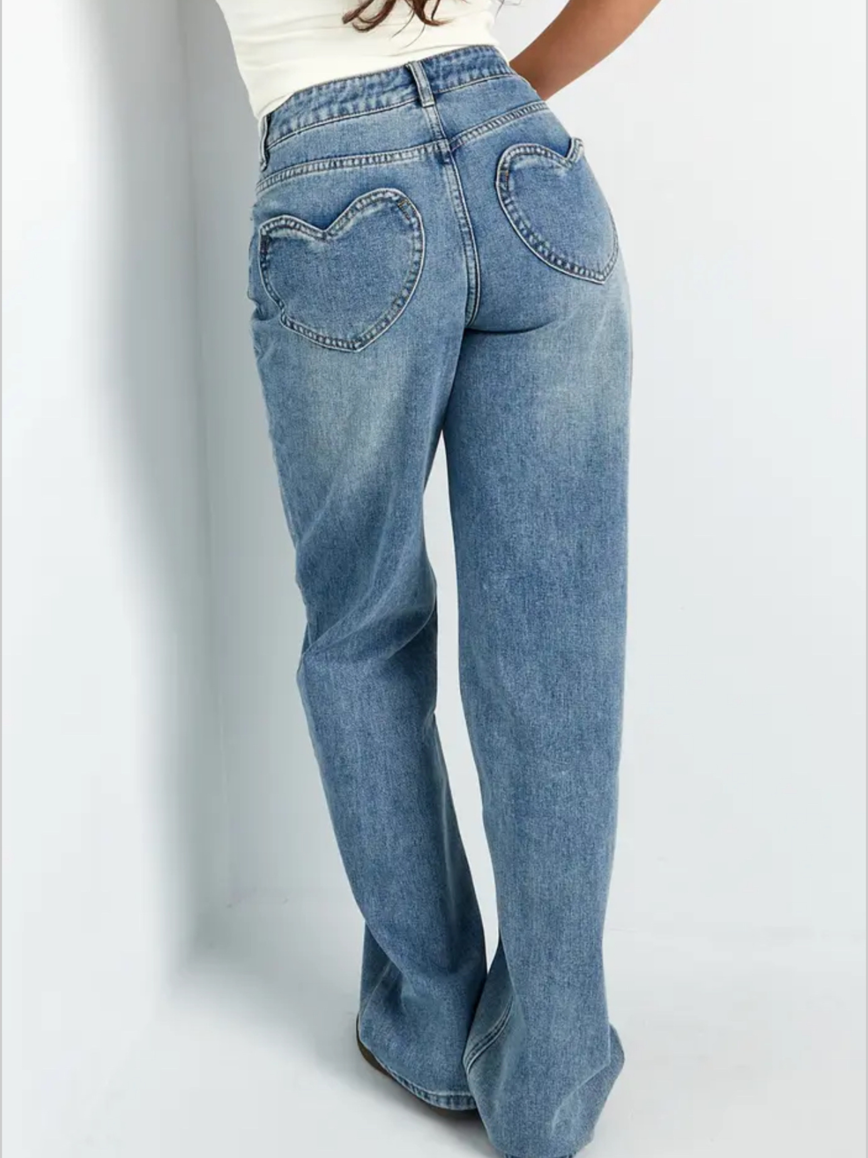Denim jeans wild heart- blauw