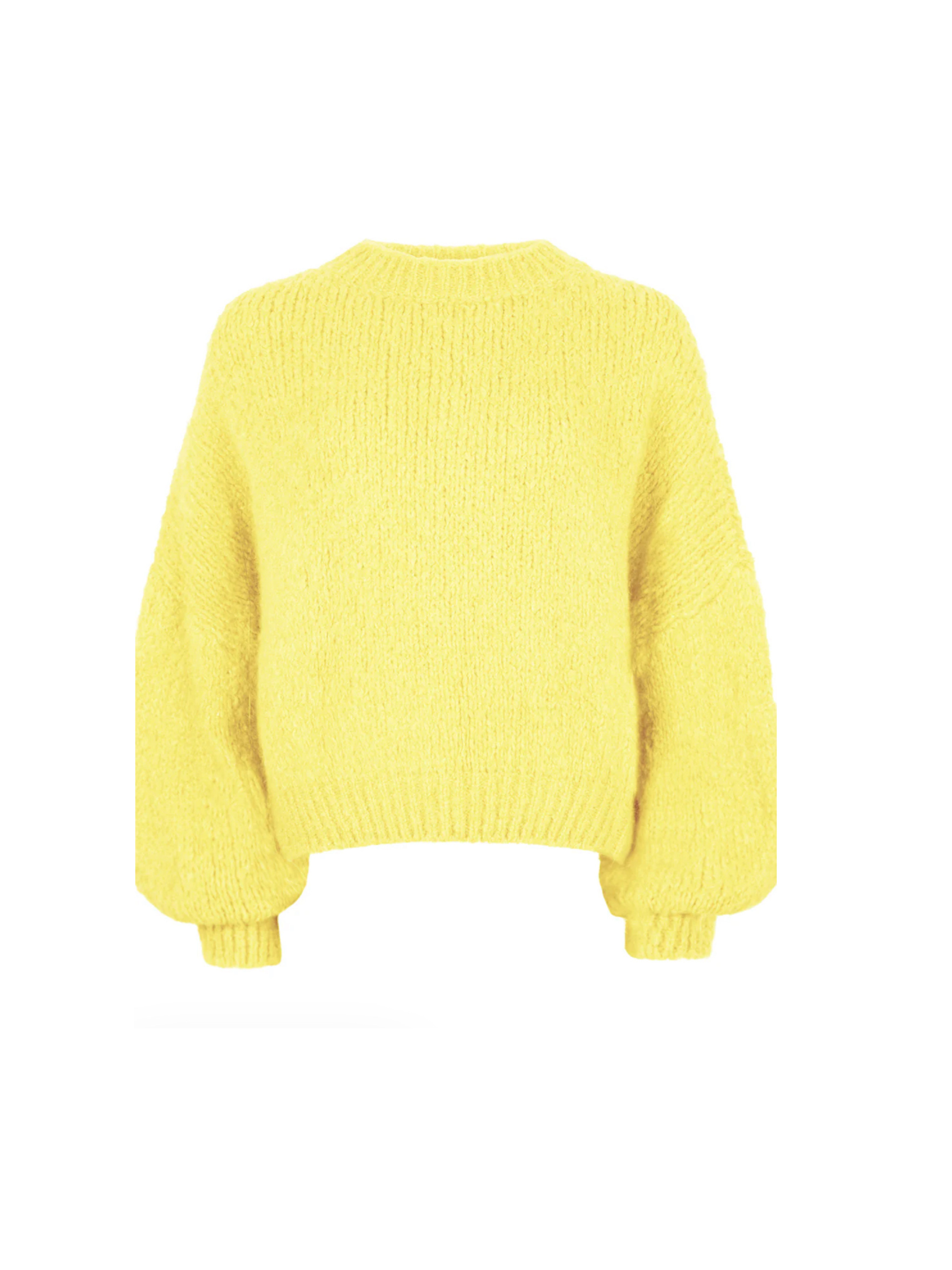 Livia licht geel oversized trui