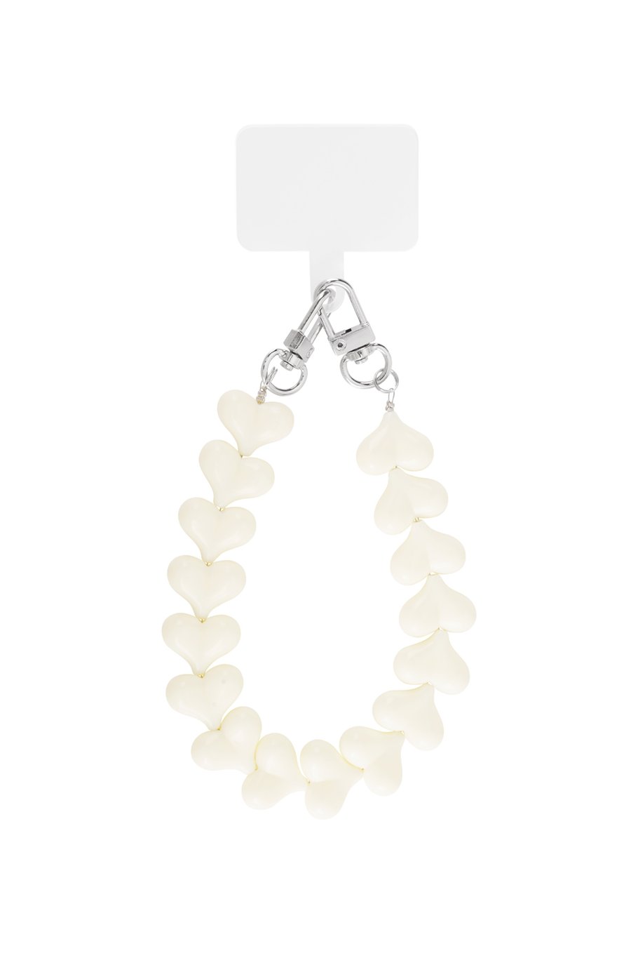 Telefoonkoort hartjes Wit