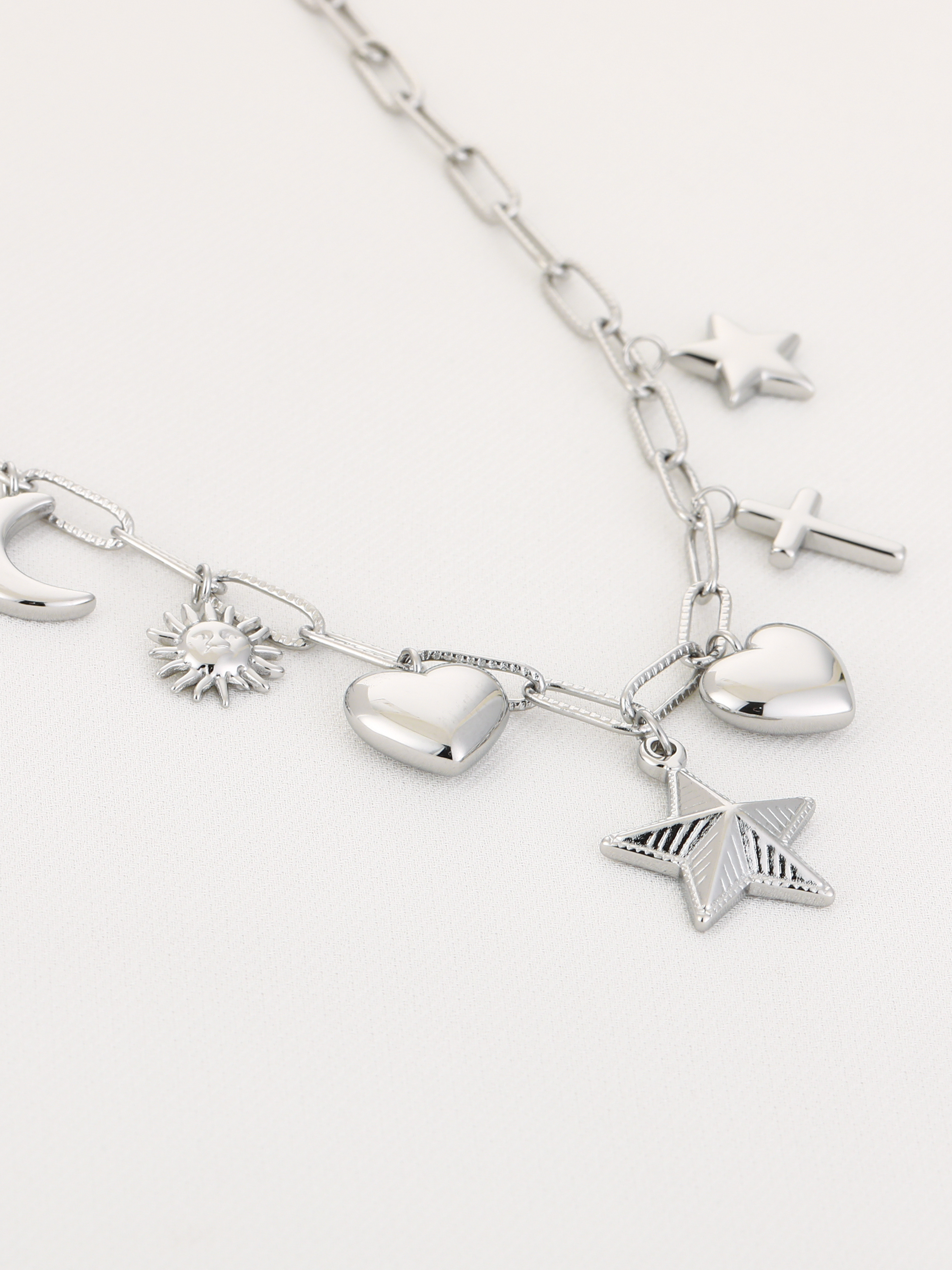 Zilveren bedelketting Anne