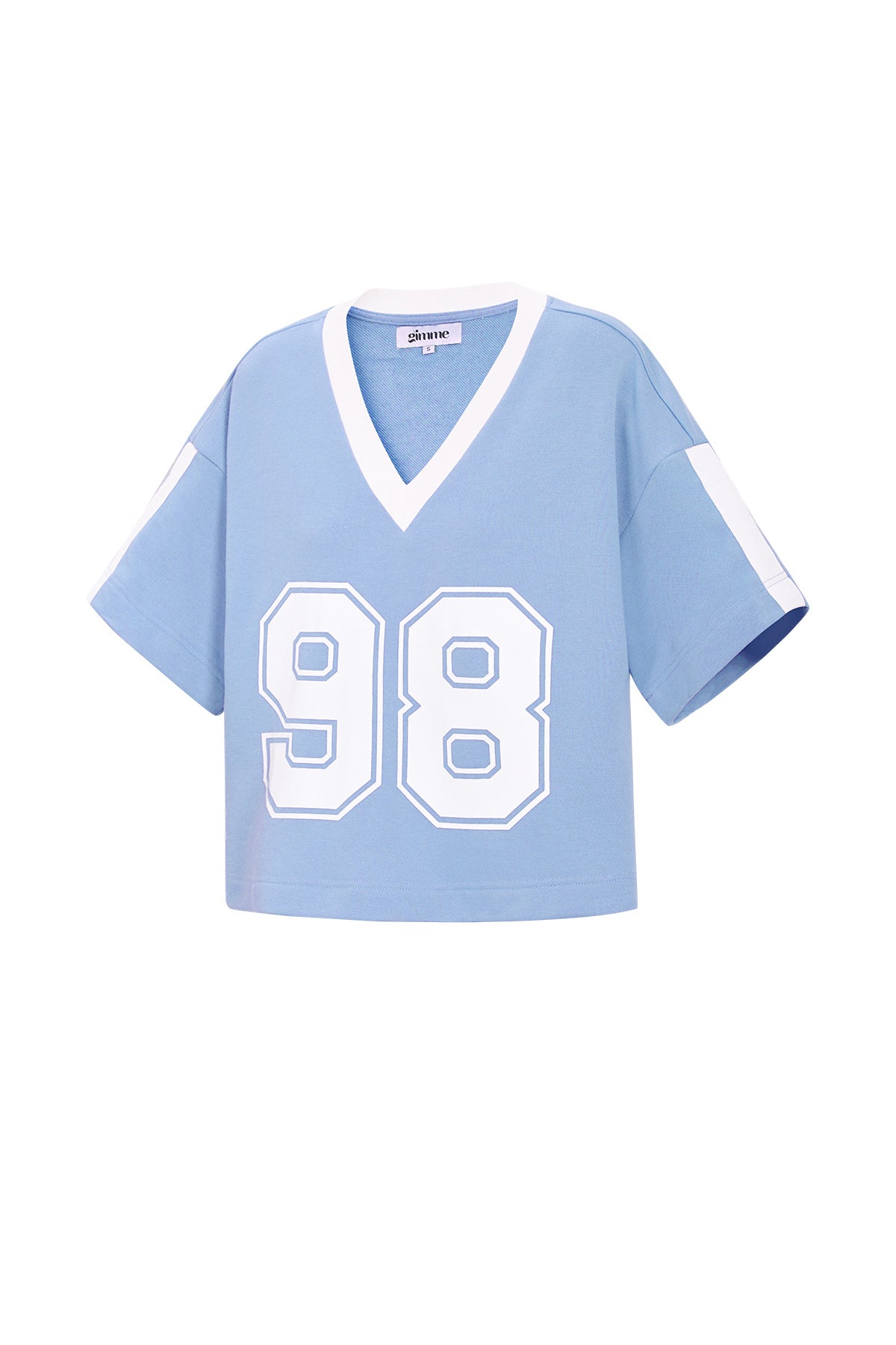 Bijsneden voetbalshirt licht blauw