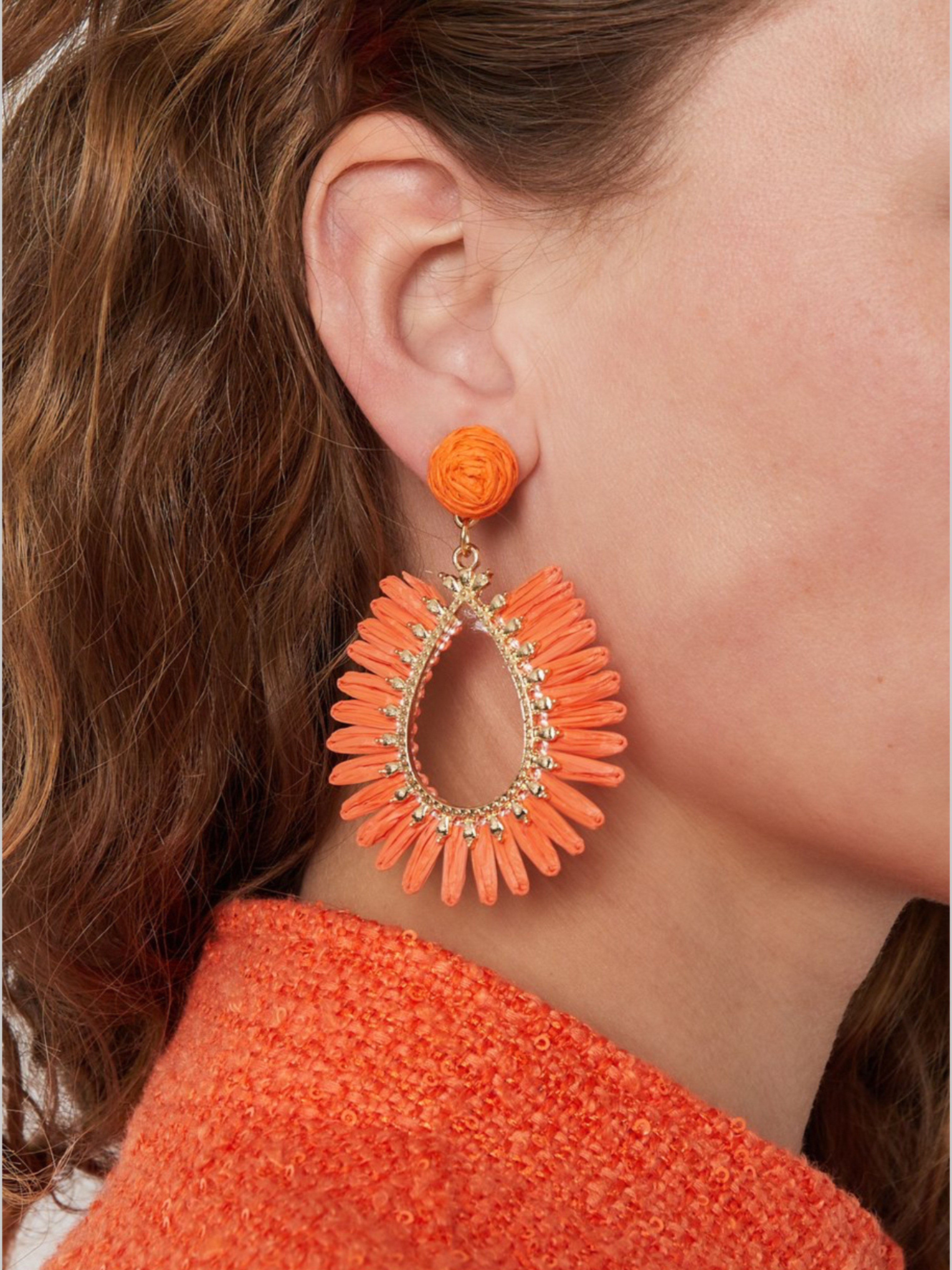 Lente vibes oorbellen oranje