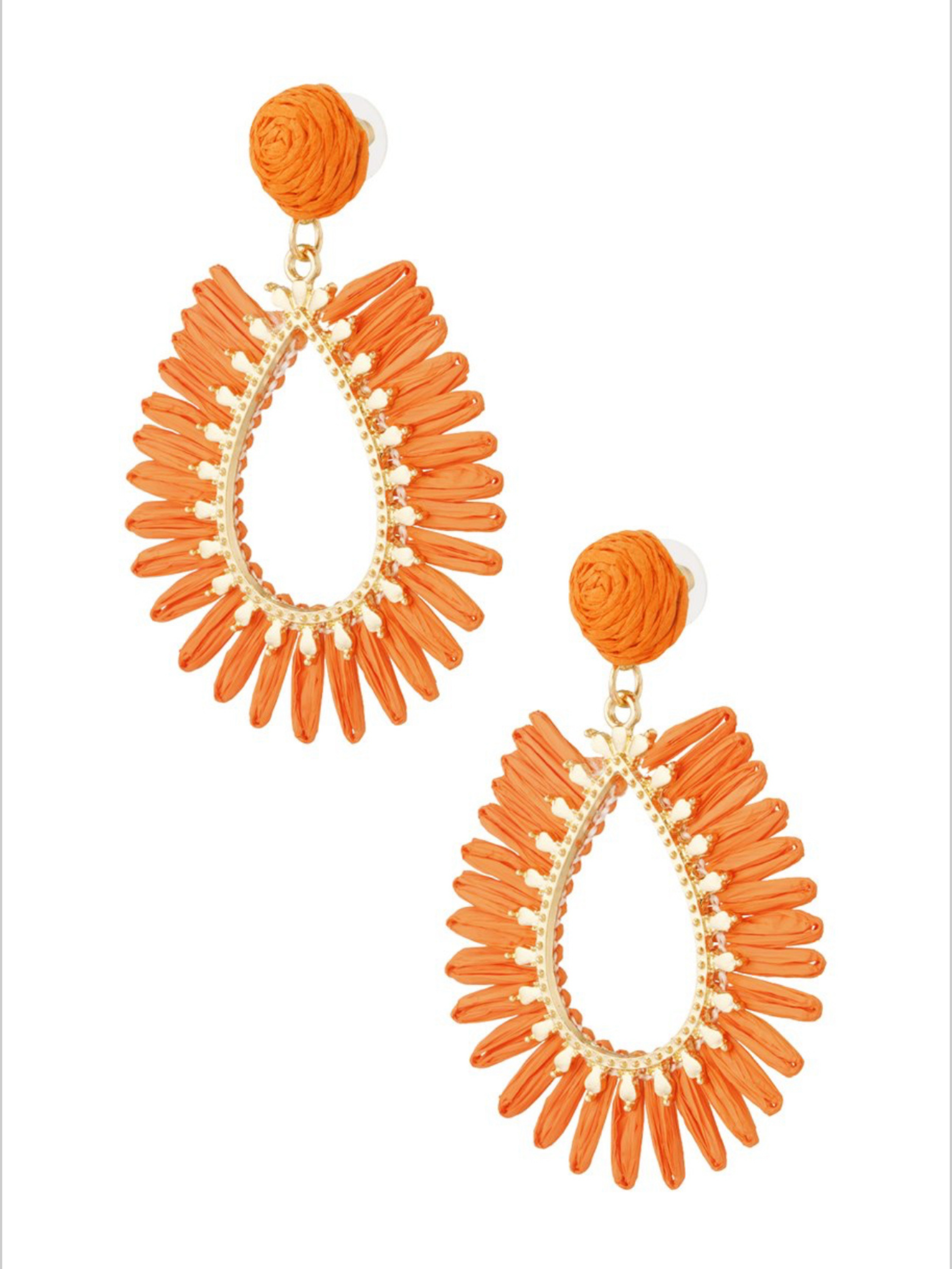 Lente vibes oorbellen oranje