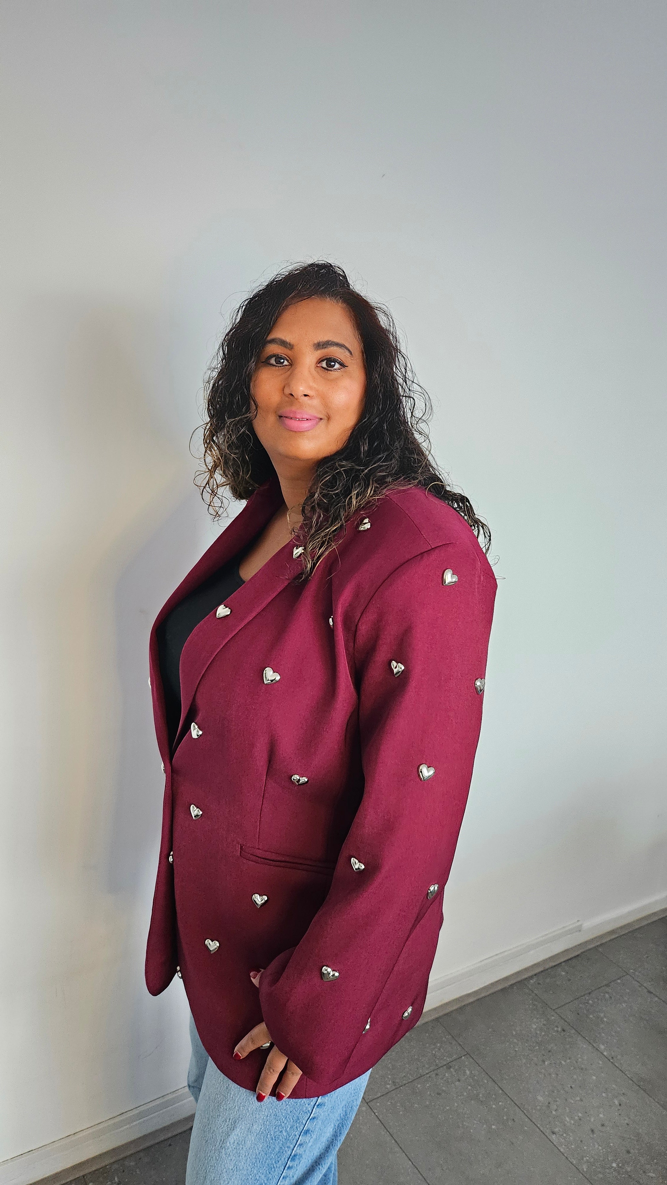 Milou blazer Bordeaux rood