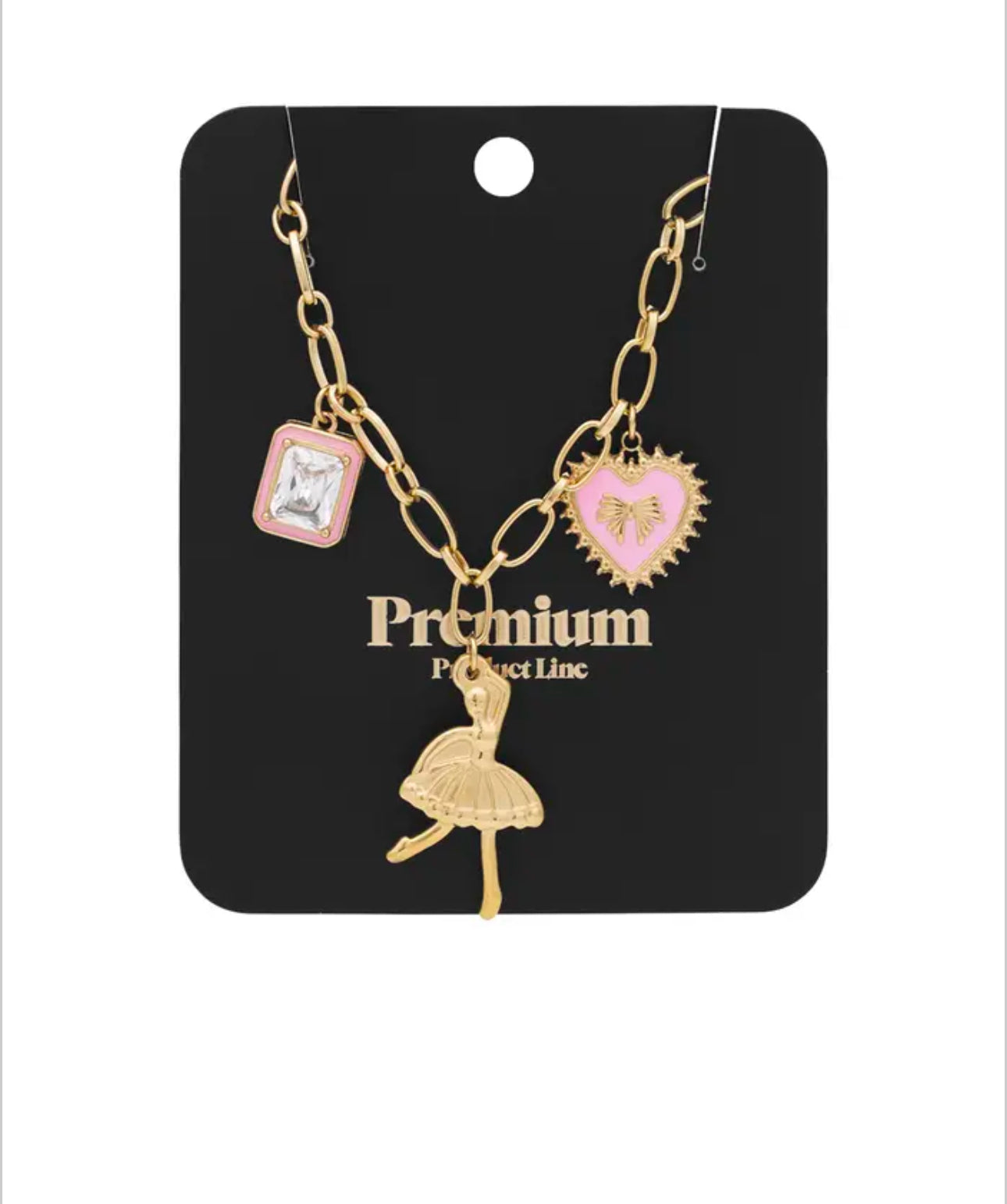 Bedelketting colorful dancer - Roze goud kleur