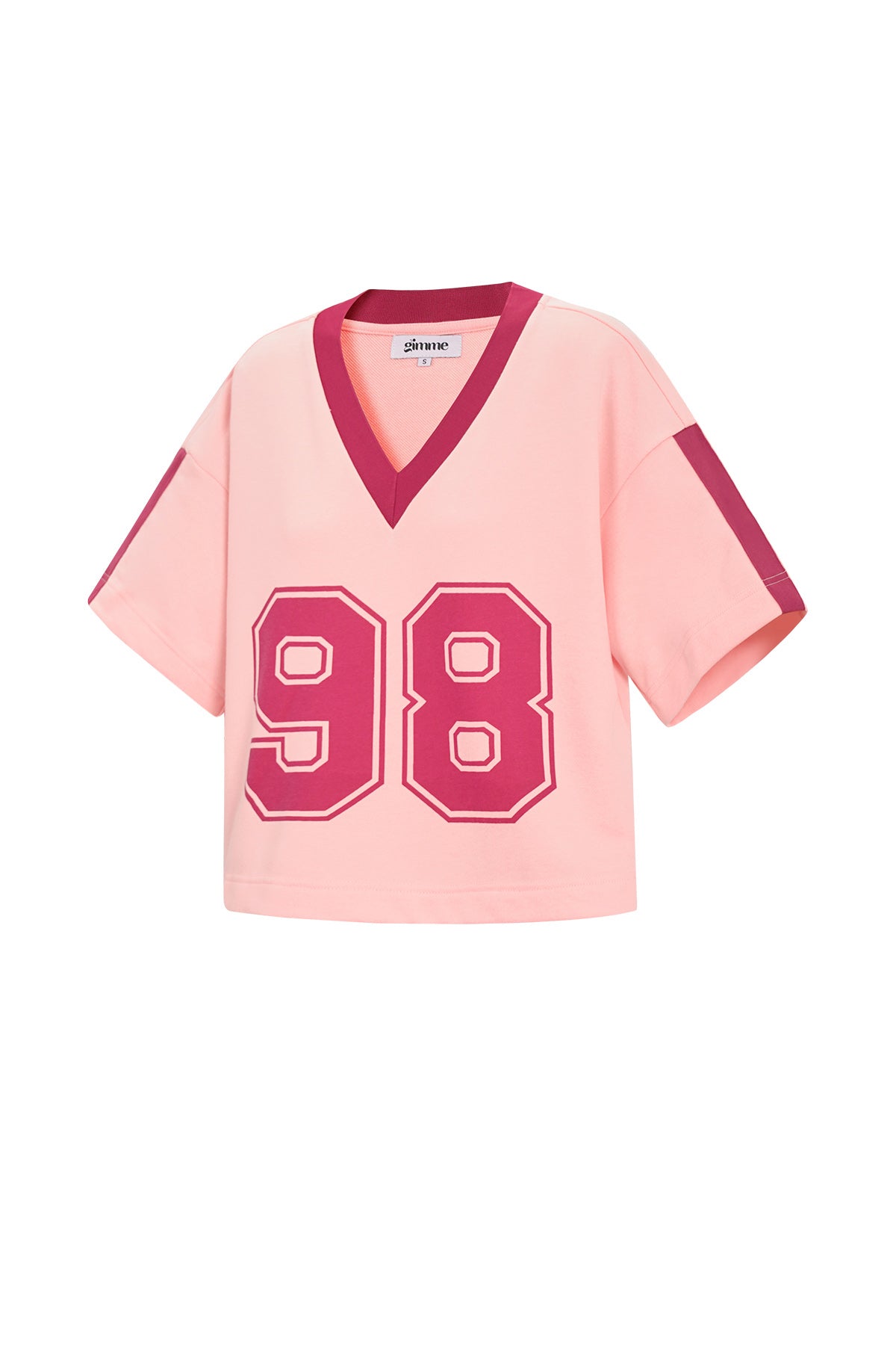 bijgesneden voetbalshirt roze