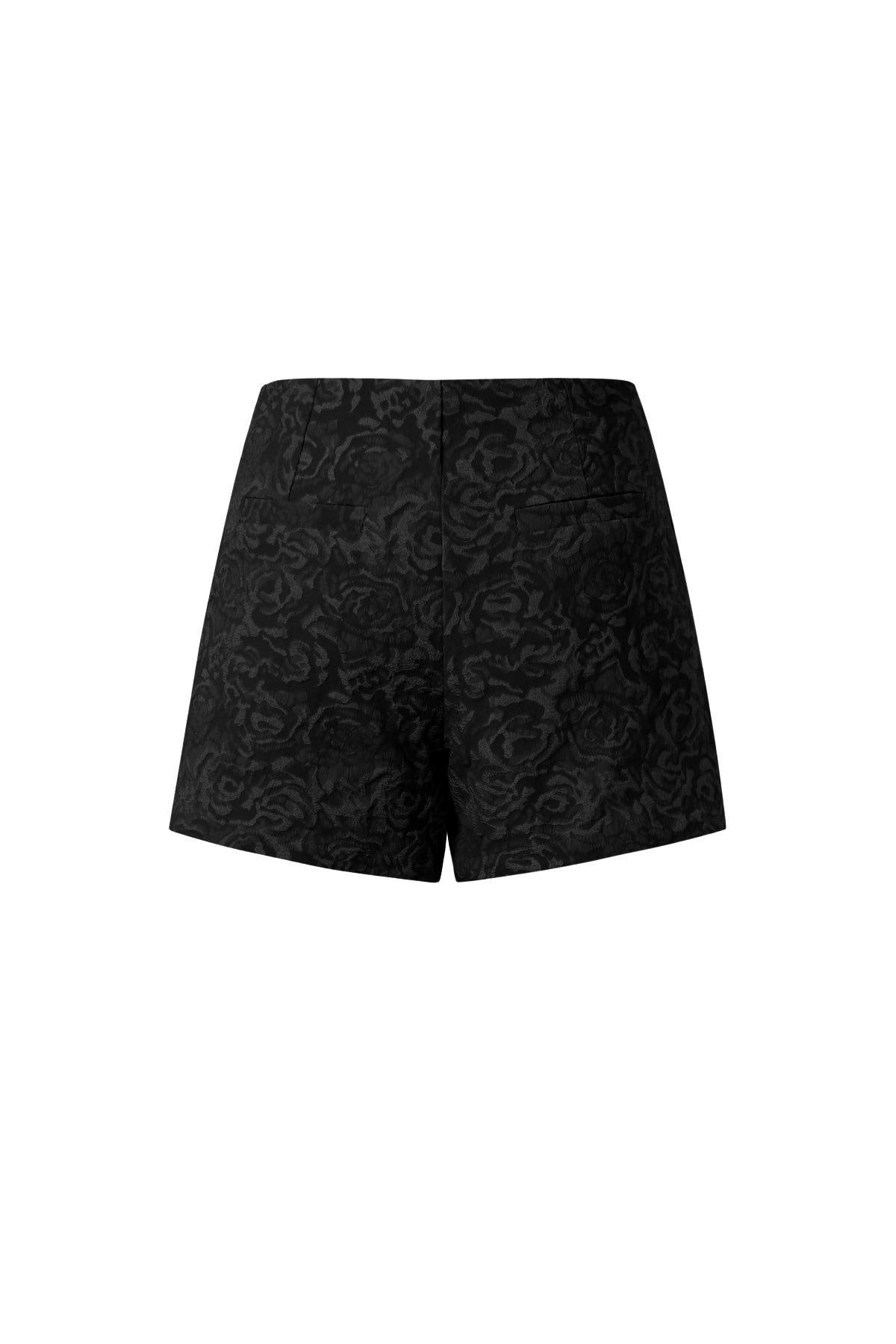 Zwarte bloemenprint short