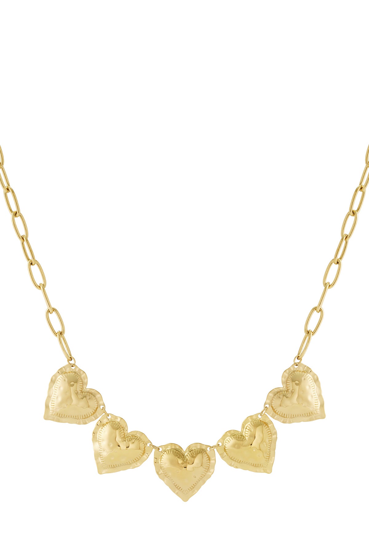 Vijf harten ketting