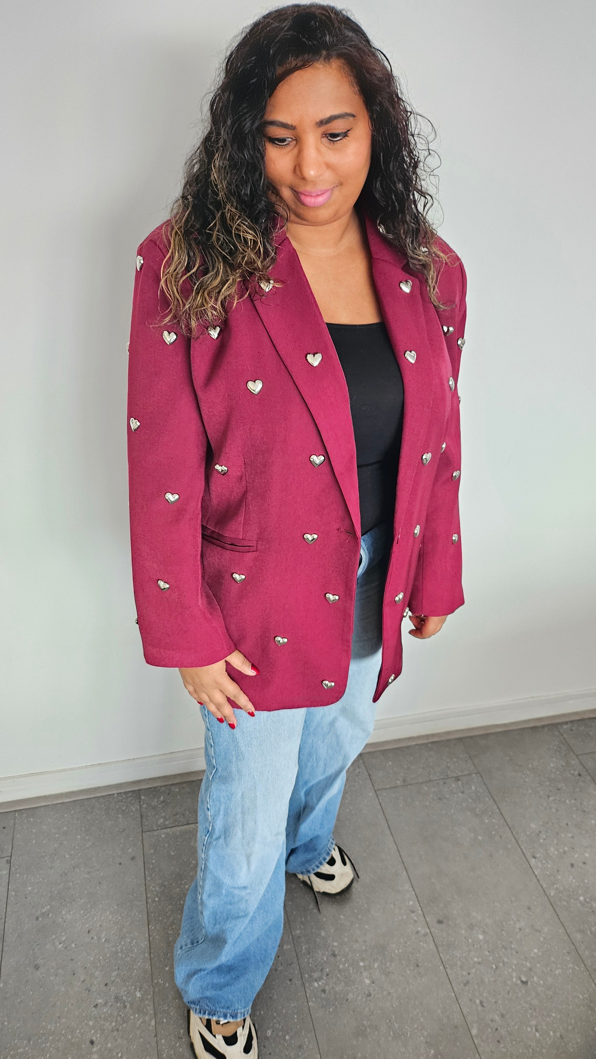 Milou blazer Bordeaux rood